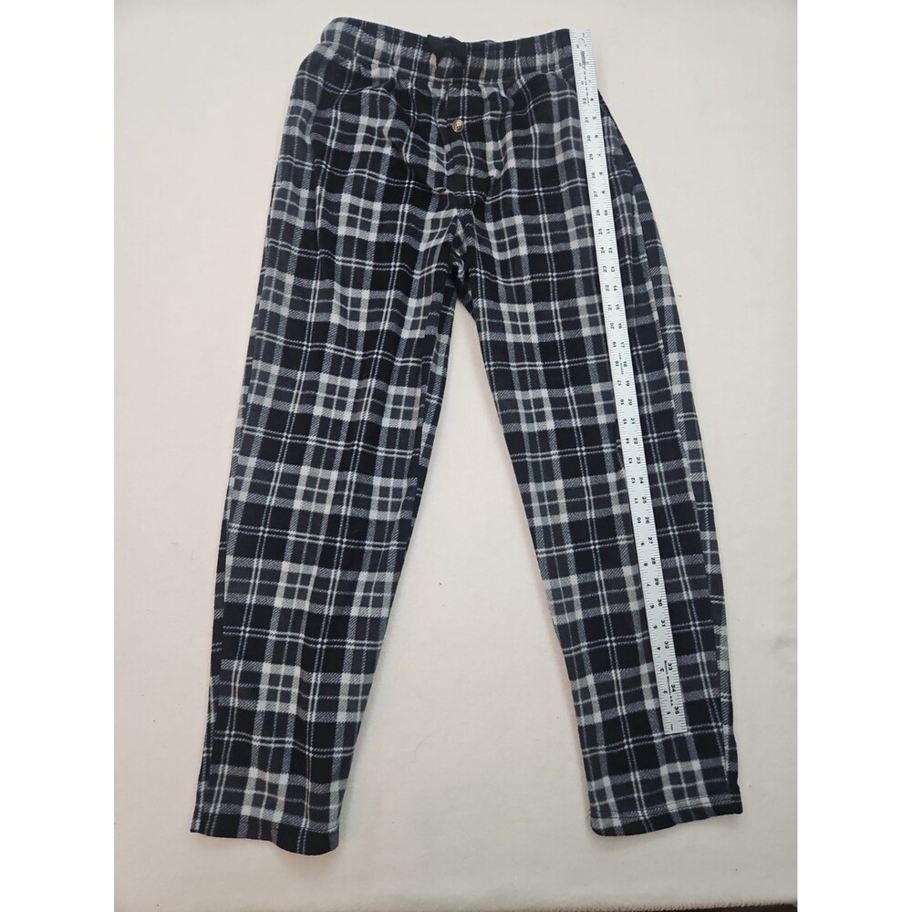 Men's Lounge pant Medium ‎ Checker  Black White Polyester Fruit of the Loom